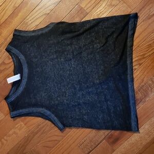 WOMENS BLACK SHEER TANK TOP, SIZE SMALL